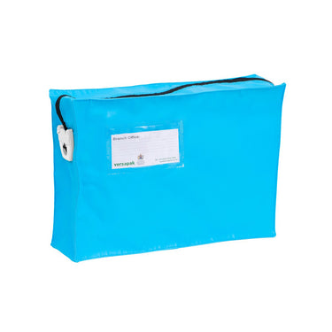 Mail Bag with Gusset ZG1 Light Blue T2 Front